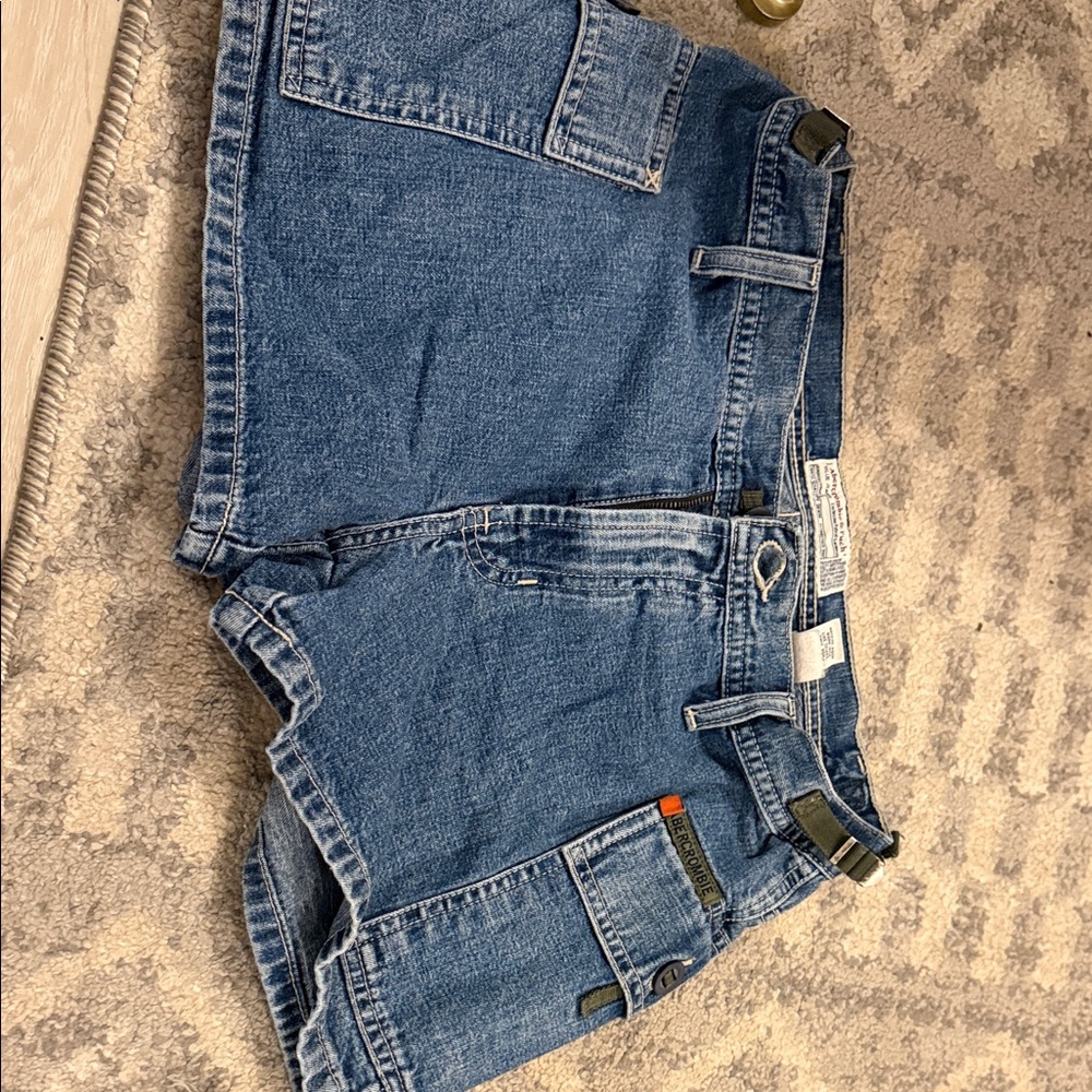 Abercrombie & Fitch Denim Cargo Shorts and American Eagle stretch.